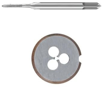 2 Stück M1-M10 manuelle Gewindebohrer-Formkombination, metrisches Gewindebohrer- und Schneideisen-Set, verwendet for Gewindereparatur-Gewindeschneid- und Bohrhandwerkzeuge(M10x1.5)