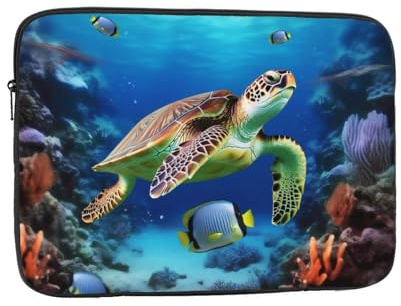 Cute Ocean Animal Turtle Laptop Case Sleeve – Shockproof Protective Cover For 10 Inch, 12 Inch, 13 Inch, 15 Inch, 17 Inch Laptops – Slim And Portable Laptop Bag