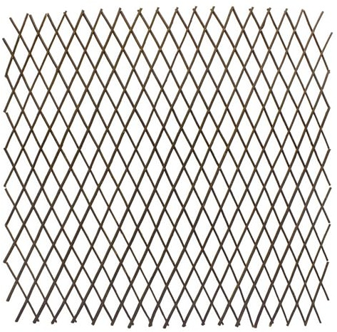 Treillis en osier naturel extensible – 140 x 110 cm – Tuteur bois pour plantes grimpantes – Grille d'escalade en bois de saule