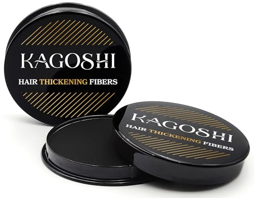 KAGOSHI Hair MakeUp Ansatzpuder Haar Concealer zur Haarverdichtung Haarfüller Haarpuder Haarfasern Verdickung Sofortwirkung Topical Shader 20g (Schwarz, 20g)