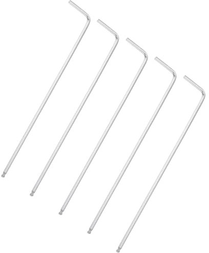 TA-VIGOR 5 llaves hexagonales de extremo de bola de 5/64 pulgadas, brazo largo en forma de L CR-V de acero Allen herramienta para reparación de bicicletas, muebles y mecánicas