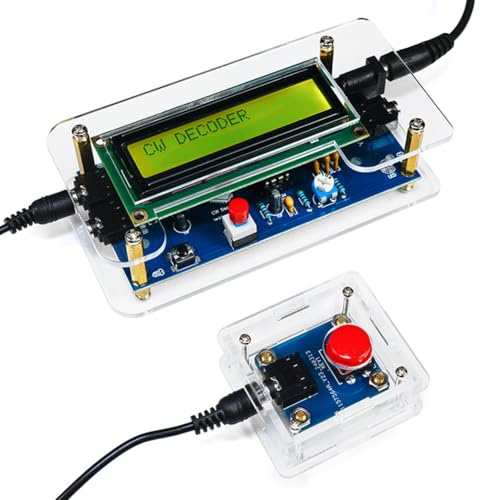 Doxiuyo Kit Decoder per Addestramento CW DIY Decoder CW Lettore Codice Morse Display LCD Scheda Circuito Radio Kit per Esercitazione di Saldatura Elettronica
