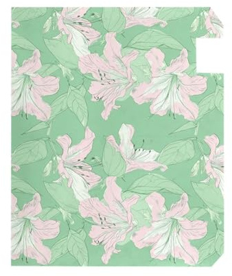 Illustration Azalea Sage Green Peach Decorative magnetic mailbox covers for Patrick's unique christmas mailbox decor standard size Caja de correos 18x21 In