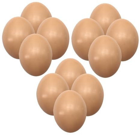 Toddmomy 12 Uova Finte Di Plastica Decorative Per Decorazioni Di Pasqua Fai Da Te, Superficie Vuota Per Dipingere, Resistenti Per Ornamenti Pasquali e Progetti Creativi