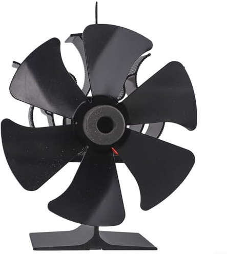 El ventilador de horno de 6 cuchillas de alta eficiencia distribuye el aire caliente eficazmente sin electricidad ni baterías