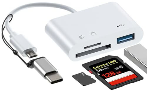 Portable Type C Card Reader - USB C 3.0 Adapter, Heat-Resistant External Card Reader For, TF, And Other Memory Cards, File Transfer, Digital Storage, Laptop, And PC Accessory