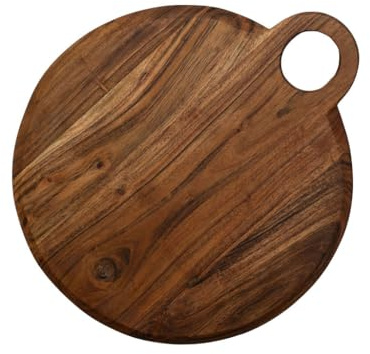Arthur Cameron - Pessac, Acacia Wooden Serving Board or Pizza Peel - This Round Chopping Board is a Perfect Kitchen Essential & Tableware