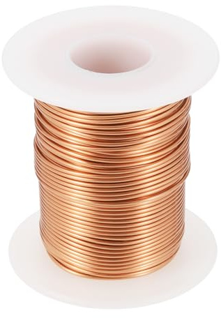 QUARKZMAN Kupferlackdraht 1mm, 18 AWG, isolierter bis 155°C Kupferdraht, Lackdraht für Transformatoren, Handwerk, Elektrik und DIY (226.8g）