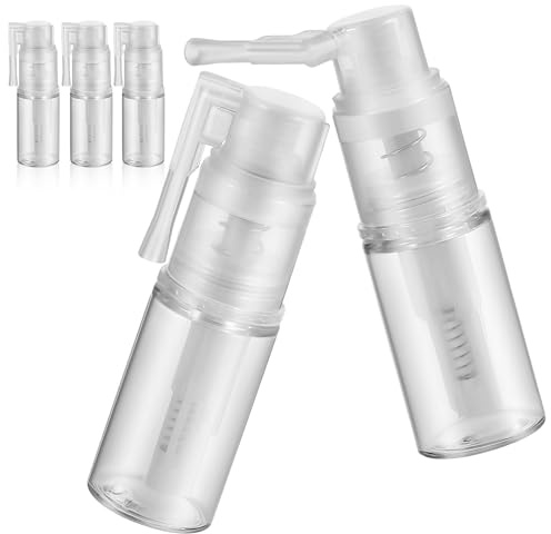 5 Pcs Refillable Powder Spray Bottles for Hair 14ml Plastic Dry Powder Sprayer Barber Hair Fiber Applicator Pump Bottles for Salon and Travel
