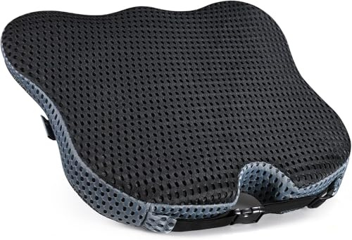 BAARA Car Memory Foam Seat Cushion for Driving Wedge Booster Seat Cushion for Short People Chair Seat Cushion Pad Seat Back Support for Office Chair, Cars, and Trucks (Black)