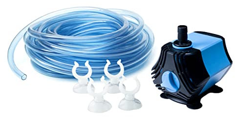 Q-Grow Easy Wasserwechsel für Aquarien mit leistungsstarker Pumpe, Aquarium Wasserwechsel Set inkl. 10 m Schlauch