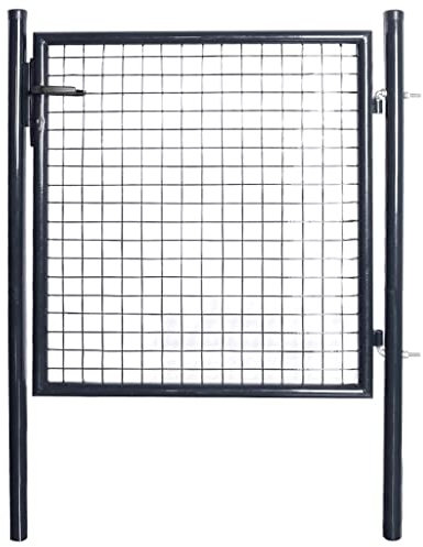 vidaXL Cancello da Giardino in Rete di Acciaio zincato 100x100 cm Grigio