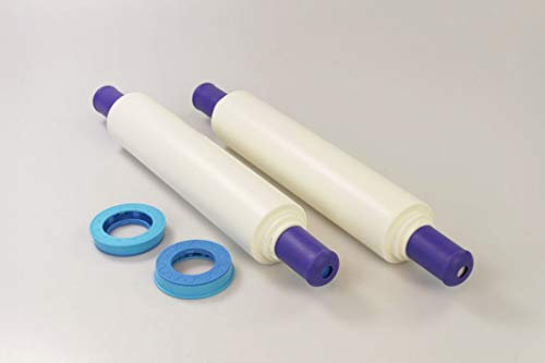 TUPPERWARE Backen Profi-Teigrolle blau D06 Nudelholz Back n Roll&Ringe+Profi Teigrolle