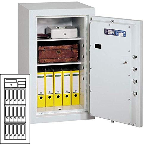 Müller Safe EN 0-140 Wertschutztresor, Mechanisches Kombinationsschloss ZKS anstatt des Doppelbartschlosses, Grad 0 nach EN 1143-1, H140xB60xT56 cm, 265 kg