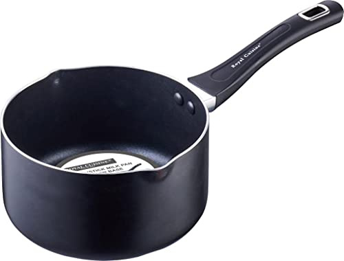 Royal Cuisine Non-Stick Milk Pan |Bakelite Handle | Milk Pan with Double Pouring Lips 20cm