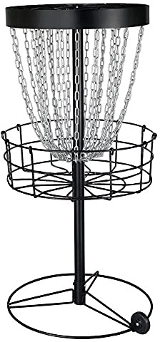 Anbt Disc Golf Basket Double Chain Practice Basket for Disc Golf Portable Metal Disc Golf Target Flying