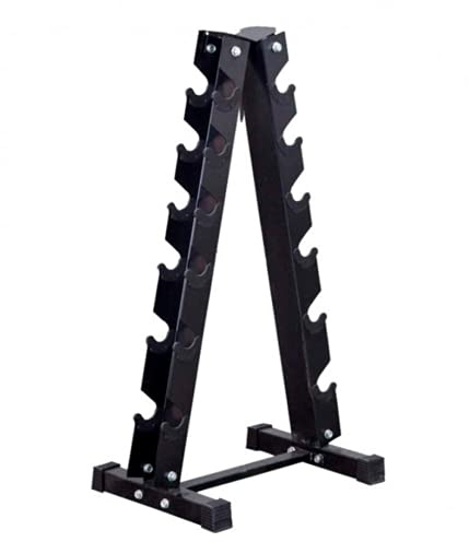 Fitness Tech, Soporte para Mancuernas, Capacidad 12 Mancuernas, Kit Gimnasio en Casa, Organizador Vertical Sujeta Pesas, Musculación, Tonificación y Fitness Diario, Carga Máxima 300 Kg