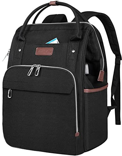 VANKEAN Laptop Rucksack für Damen Herren 15,6-16,2 Zoll mit Laptopfach, Computer Arbeitsrucksack, Wasserdichter Rucksack, Tagesrucksack mit USB-Anschluss und RFID,Business-Reiserucksack Schwarz
