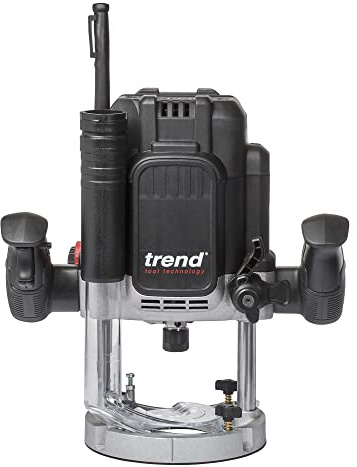 Trend T12 1/2 Inch Variable Speed Workshop Router, Perfect for Lock Fitting, Worktop Joints & Timber Profiling, 2100W, 110V, Black, T12ELK | Ideal For Lock Fitting, Worktop Joints And Timber Profiling With Variable Speed Control, T12ELK