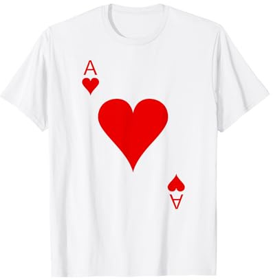 Spielkarte Ace Of Hearts TShirt I Herz Ass T-Shirt
