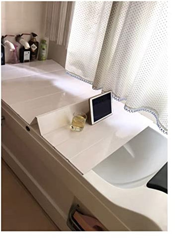 Copertura Vasca da Bagno Copertura for Vasca da Bagno in PVC Resistente, Ripiano for Vasca da Bagno Pieghevole Antipolvere, Pannello Isolante for Vasca da Bagno Spa, può Contenere Telefoni Cellulari,