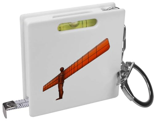 Azeeda 'Angel Of The North' Keyring Tape Measure/Spirit Level Tool (KM00028806)