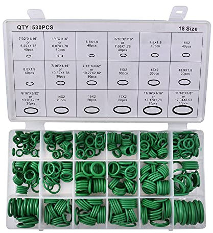 Bcowtte 530 StüCke R134A O-Ring Reparatur Klimaanlage Reparatur Gummi Dichtmittel Box Set