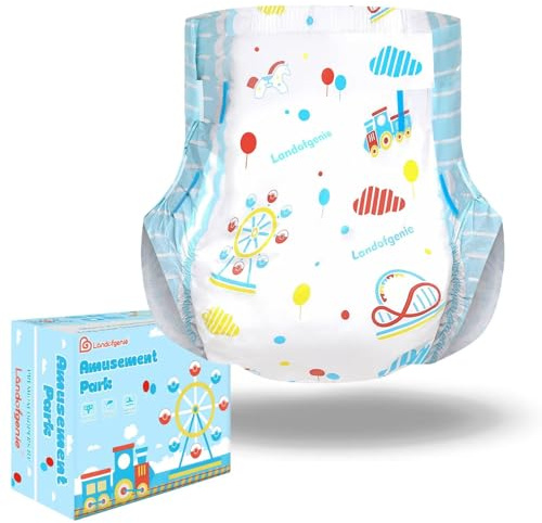Landofgenie pañales pañales para adultos pañales estampados calzoncillos pañales para adultos pañales para bebés ropa pañales para adultos pañales divertidos Sissy pañales (tamaño medio 28 - 38)