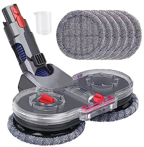 Fictezlove Accesorio de fregona eléctrica para aspiradora Dyson V12 Detect Slim / V10 Slim para Dyson V12 Slim con depósito de agua extraíble y 6 fregona lavable + 1 depósito de llenado