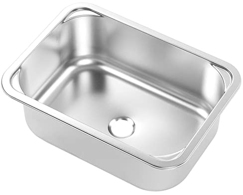 Einzelbecken-Barvorbereitungsspüle, Wohnmobil-Waschbecken, Quadratisch, 345 X 245 X 136 Mm, 304 Edelstahl, Bündig Montiertes Handwaschbecken mit 40 Mm Abfluss für Wohnmobil, Van,