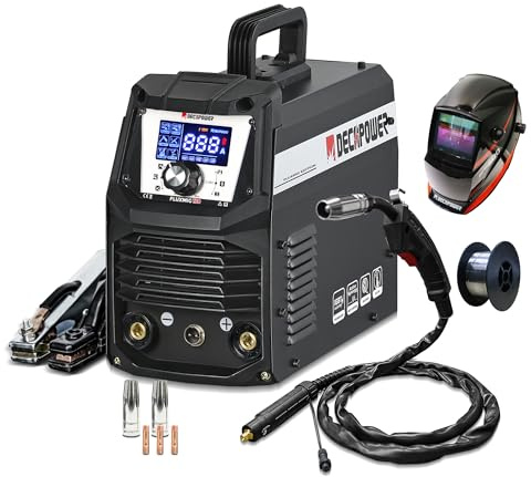 Decapower 220V Poste à souder 120A Arc Lift TIG FLUX MIG sans gaz 3 en 1 Machine de soudage de fil sans gaz Ménage (PACK 2)
