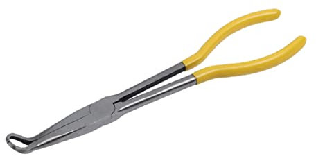 Hemobllo 1stk Drahtzange Reparieren Abgewinkeltes Werkzeug Schmuckzange Handwerkzeuge Hardware-zange Griffzange Spitzzange Aus Metall Brillenzange T-werkzeug Gebogene Spitzzange Handbuch