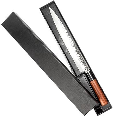 LIUJOU Cuchillo profesional japonés for cortar salmón, Sushi, Sashimi, cuchillo for filete de pescado, cuchillo de acero inoxidable