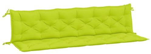 vidaXL Cojines de Banco de jardín 2 uds Verde Brillante 200x50x7 cm