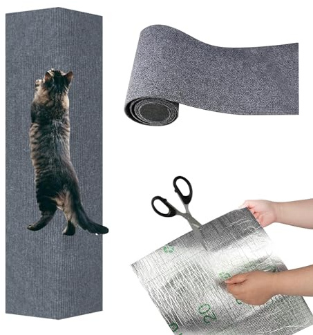 Kratzbrett Katze, Kratzmatte Katze Selbstklebend, [100cmx30cm] Kratzschutz Sofa Katze, Kratzbrett Katzen kratzschutz, Katzenkratzmatte, AntiKratz Tape für Möbel Couch Sofa Wand Tür Schutz