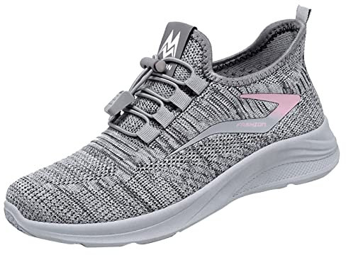 997h Damen-Badesocke, modisch, Sommer, Herbst, flach, leicht, Mesh, atmungsaktiv, elastisch, Damen-Sneaker, grau, 37.5 EU