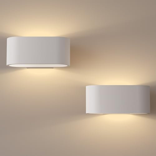 Clevich 2 Pack Applique Murale Chambre 3000K Blanc Chaud Lampe Murale 4W Applique Murale Intérieure LED 20CM Lumiere Murale Convient pour Salon Chambre Couloir