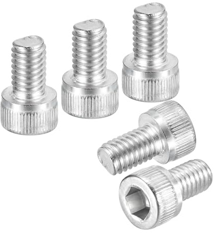 DTGN M6-1x10 Zylinderschrauben mit Innensechskant - 20er Pack - Geeignet für Rennrad, Mountainbike, Auto, Motorrad - 304 Edelstahl Metrische Innensechskantschraube - Silber