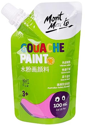 GAOSHA Gouachefarbe, 11 Farben (100 ml Beutel), in Beuteln, reichhaltige Pigmente, verblassend, einfarbige Farbe für