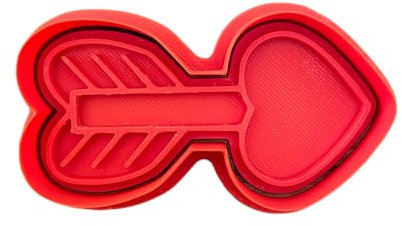 Tagliabiscotti.it - Freccia a cuore - San Valentino - Cookies cutter - Tagliabiscotti - Formina - Cutter per realizzare biscotti o decorazioni torte in pasta di zucchero - Misura 8cm x 4cm x 1,2cm.