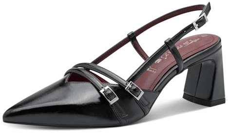 Tamaris Damen Sling Leder schwarz 39