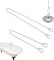 Lot de 2 chaînes pour bouchon d'évier - Chaîne pour bouchon de lavabo - Avec crochet en S pour bassin - Accessoire de salle de bain - Bouchon de baignoire - Chaîne de rechange (30 cm, 50 cm)