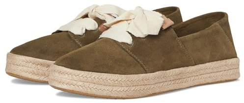 TOMS Carolina - Alpargata con cordones para mujer, estilo casual, color beige, Oliva militar, 36.5 EU