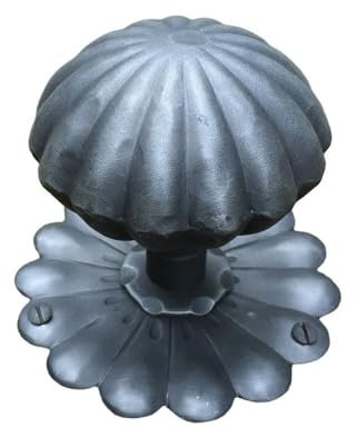 Antikas - Türknauf mit Rosette, Drehbar | Eisen, Schwarz | H7,5 x B7,5 cm