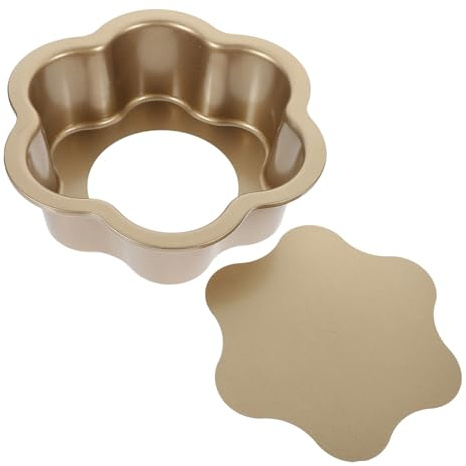 Zerodeko Teglia con Fondo Removibile in Acciaio al Carbonio a Forma di Fiore di Prugno Riutilizzabile Facile da Pulire per Torta la Cottura di Dolci