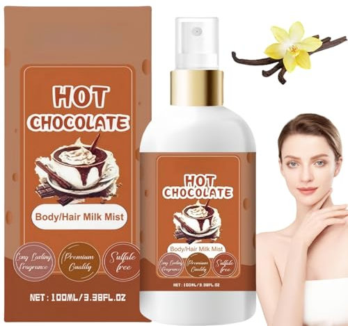 100ml Vanilla Body&Hair Fragrance Mist,Body Spray for Women,Vanilla Cream Pu/ff Body/Hair Milk Mist,Van/illa Skin Body Mist,Lasting Light Fragrance Mist for Hair and Skin Care,Spray Moisturiser Bo/dy