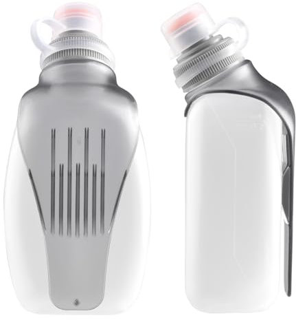 TRIWONDER Botella de Agua Deportiva Botellas Plástico para Bebidas a Prueba de Fugas con Clip Soporte para Correr Trail Running Ciclismo (250ML - 1 Pieza (con clip))