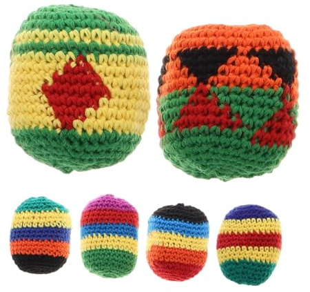 TOYANDONA 6 Stück Mehrfarbige Gestrickte Jongliersäcke Weiche Sitzsäcke Für Kinder Spielen Fördern Hand-Augen-Koordination Vorschule