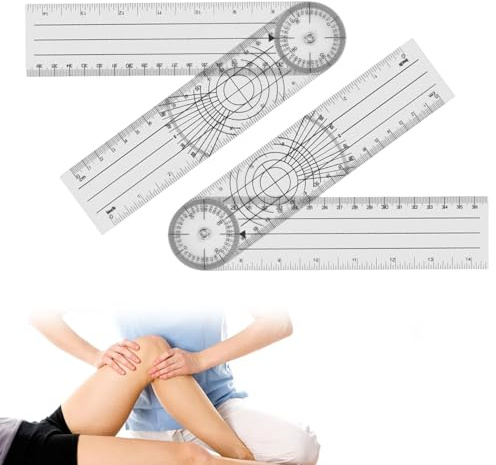 2 Stück Goniometer,Winkelmesser Physiotherapie,Winkelmesser Medizin für Physiotherapie,Sporttherapie und Heimarbeit,Goniometer Digital,Protractor,Goniometer Physiotherapie,Transparenter Gelenkmesser