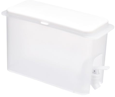 IWOWHERO Contenitore Compatto e Portatile Detersivo Liquido da 3,5l Bianco in Pp Rubinetto Antigoccia per Lavanderia e Uso Domestico